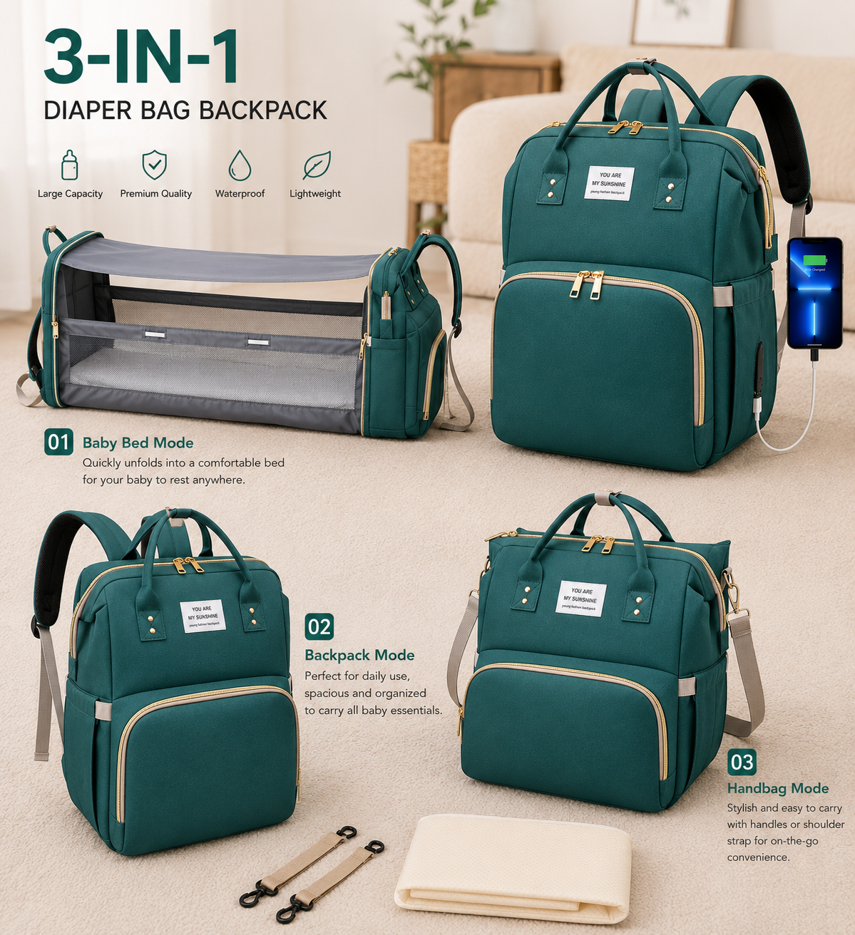 Snoozbub™️3-in-1 BedPack